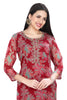 Rani Pink Organza Floral Print Kurti Set for Women