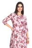 Rayon A-Line Floral Print Kurti with Front Slit