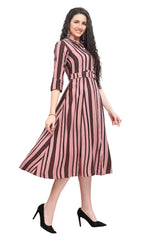 Rayon Collar Neck Kurti for Women with Belt