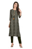 Rayon Knee Length Straight Cut Kurti with Round Neck and Embroidery Patch Work