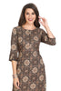 Floral Print Rayon Kurti with Foil Highlights