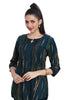 Shibori Print Short Kurti with Katha work and Foil Highlighting