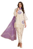 Sequin work A-Line Kurta Set with pant and Dupatta - White