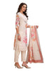 Sequin work Kurta Set with pant and Dupatta - Cream