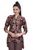 Silk Collar neck paisley print Kurta with pant