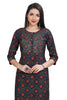 Silk Kurti for Women: Straight Cut with Sequin Embroidery & Bandhani Print