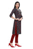 Silk Kurti for Women: Straight Cut with Sequin Embroidery & Bandhani Print