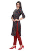 Silk Kurti for Women: Straight Cut with Sequin Embroidery & Bandhani Print