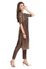 Silk Kurti for women in multi color with cut-dana work