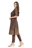 Silk Kurti for women in multi color with cut-dana work
