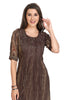 Silk Kurti for women in multi color with cut-dana work
