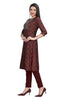 Silk Kurti for Women: Straight Cut with Sequin Embroidery & Bandhani Print