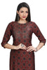 Silk Kurti for Women: Straight Cut with Sequin Embroidery & Bandhani Print