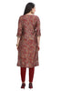 Straight Cut Knee Length Kurti with Embroidered yoke