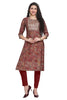 Straight Cut Knee Length Kurti with Embroidered yoke