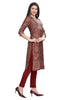 Straight Cut Knee Length Kurti with Embroidered yoke