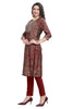 Straight Cut Knee Length Kurti with Embroidered yoke