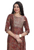 Straight Cut Knee Length Kurti with Embroidered yoke