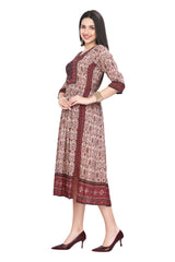 Vibrant Multi-colored Frock style Kurti for women