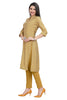 Yellow Cotton Knee Length Kurti for women