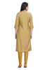 Yellow Cotton Knee Length Kurti for women