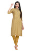 Yellow Cotton Knee Length Kurti for women